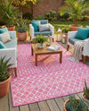 Savannah Pergola Collection Area Rug -  Pergola (Fuschia) Rectangle Fuschia  lifestyle 4