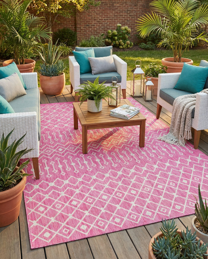 Savannah Pergola Collection Area Rug -  Pergola (Fuschia) Rectangle Fuschia  lifestyle 4