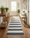 Tassel Trail Collection Area Rug - Pathway (Navy Blue) Runner Navy Blue  lifestyle 71
