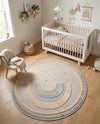 Wonder Tykes Collection Area Rug -  Frolicfield Round Multi  lifestyle 50