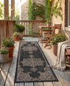 Patio Heritage Collection Area Rug -  Charleston (Charcoal Gray) Runner Charcoal Gray  lifestyle 67