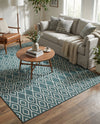 Urban Oasis Rugs Collection Area Rug -  Boulevard (Teal) Rectangle Teal  lifestyle 7