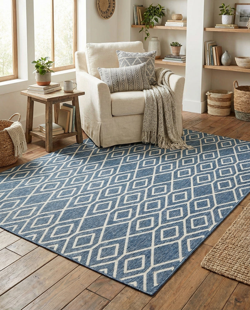 Urban Oasis Rugs Collection Area Rug -  Boulevard (Blue) Rectangle Blue  lifestyle 10
