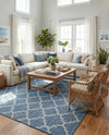 Savannah Pergola Collection Area Rug - Arbor (Navy Blue) Rectangle Navy Blue  lifestyle 15