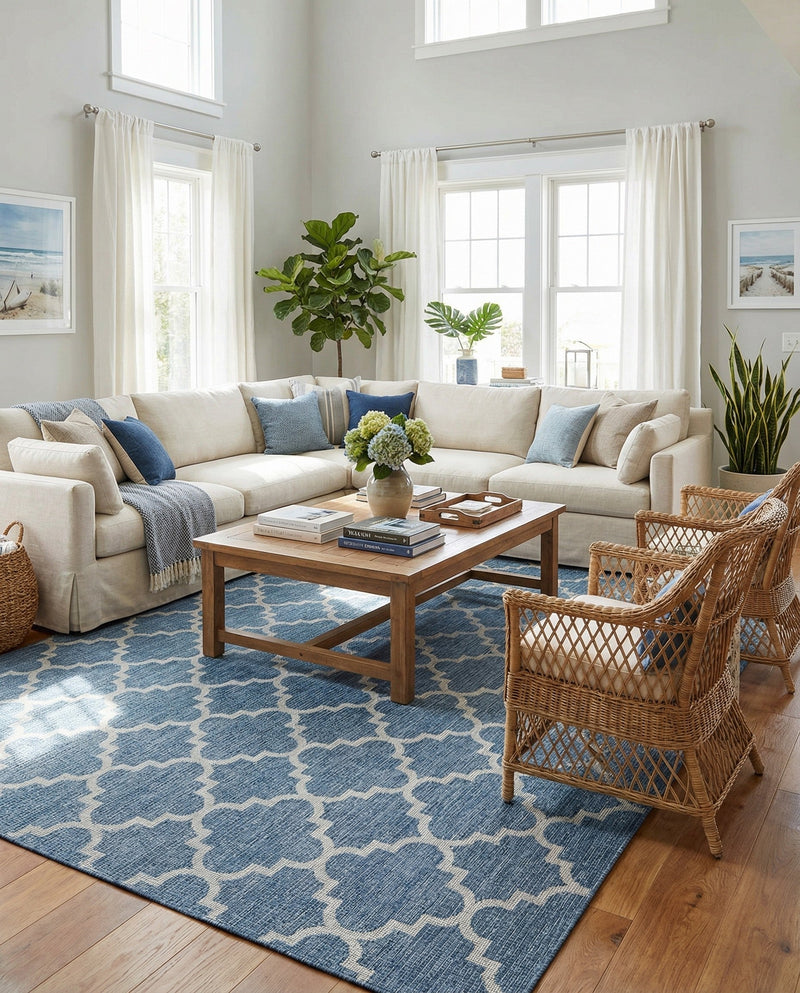 Savannah Pergola Collection Area Rug - Arbor (Navy Blue) Rectangle Navy Blue  lifestyle 15