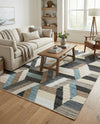 Thar Cotton Collection Area Rug -  Cochin Rectangle Blue  lifestyle 14