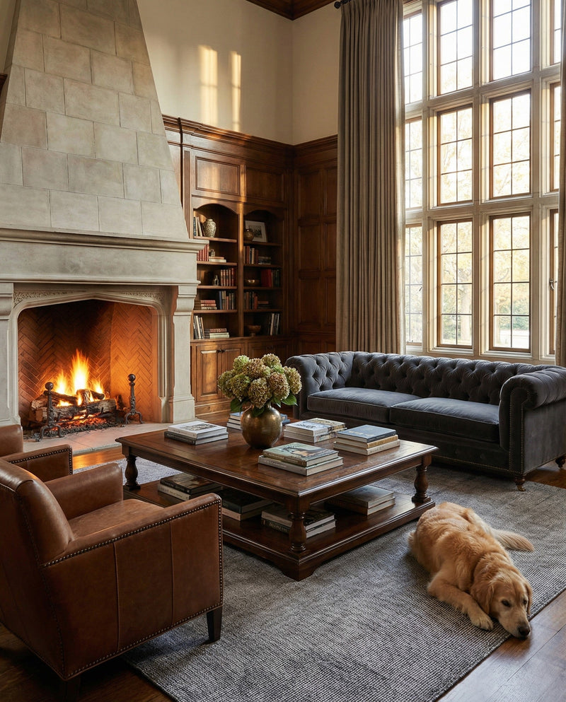 Berkshire Estate Collection Area Rug - Windsor (Earl Grey) Square Earl Grey  lifestyle 49