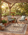Patio Heritage Collection Area Rug -  Bower Rectangle Ivory  lifestyle 64