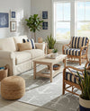 Seaside Haven Rugs Collection Area Rug - Sapphire (Gray) Rectangle Gray  lifestyle 13