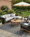 Savannah Pergola Collection Area Rug -  Pavilion (Charcoal) Rectangle Charcoal  lifestyle 12