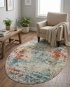 Caribbean Breeze Collection Area Rug -  Isla Oval Cream  lifestyle 47