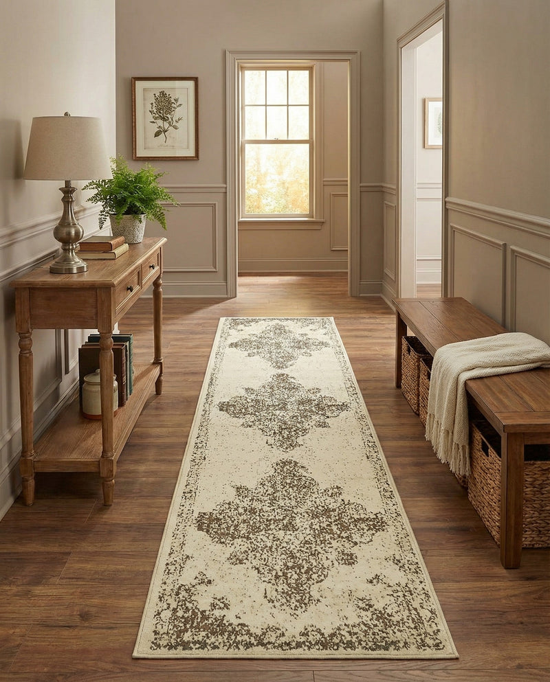 Gobi Sands Collection Area Rug -  Lop Runner Cream  lifestyle 66