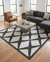 Urban Terrace Collection Area Rug -  Hudson Square Black and White  lifestyle 79