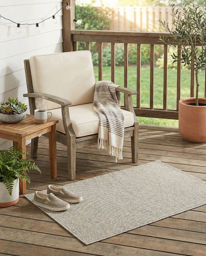 Seaside Serenity Collection Area Rug - Marina Rectangle Light Gray  lifestyle 15