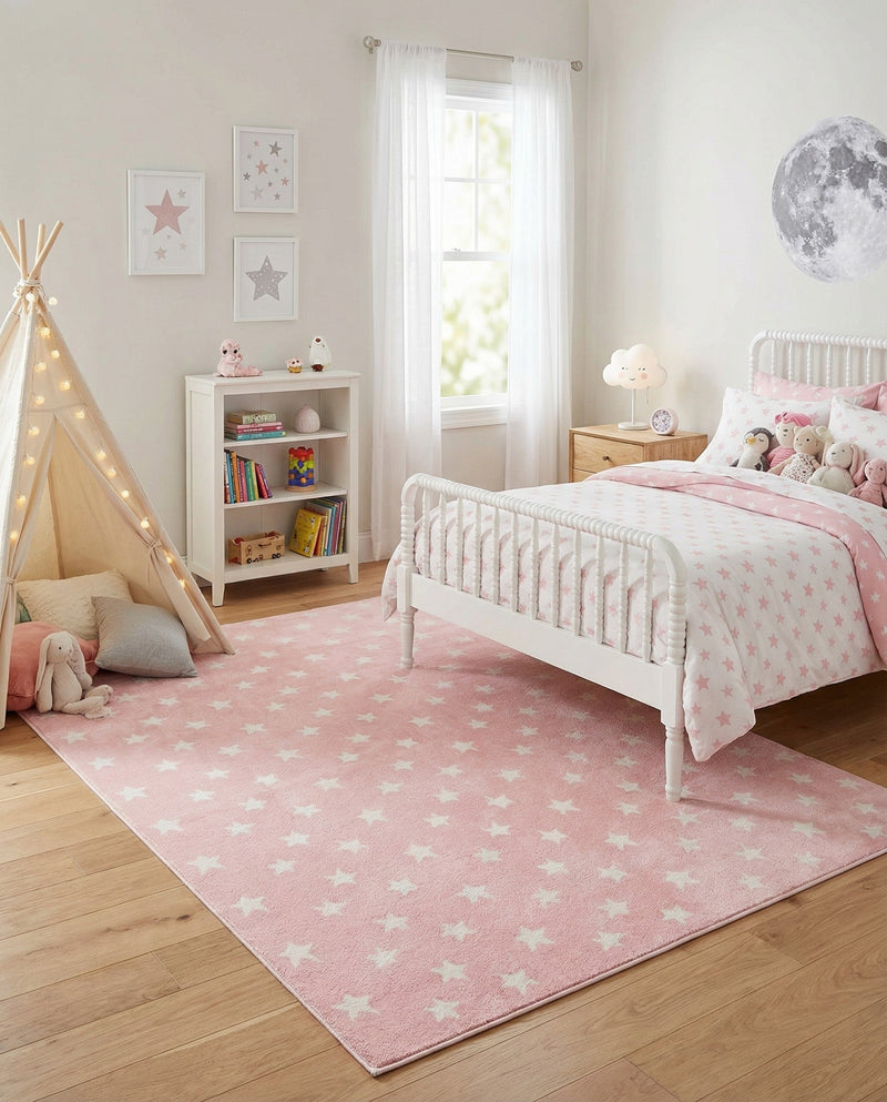 Wonder Tykes Collection Area Rug -  Mosaic Rectangle Pink  lifestyle 18