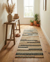 Benares Handwoven Jute Collection Area Rug -  Varanasi Runner Beige  lifestyle 41