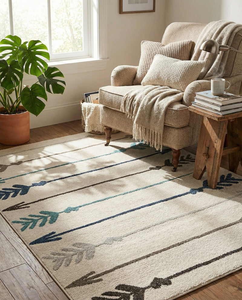 Autumn Meadow Collection Area Rug -  Junipervale Rectangle Ivory  lifestyle 17