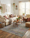 Zigzag Marina Collection Area Rug - HarborStripes Rectangle Green  lifestyle 18