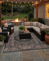 Patio Heritage Collection Area Rug -  Lafayette (Black) Rectangle Black  lifestyle 25