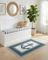 Seaside Haven Rugs Collection Area Rug -  Coralreef Rectangle Navy Blue  lifestyle 10