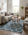 Cozy Cove Shag Collection Area Rug - Marina Rectangle Blue  lifestyle 25
