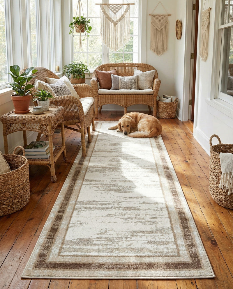 Coastal Haven Collection Area Rug -  Mariner Runner Ivory  lifestyle 41