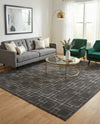 Hollywood Luxe Collection Area Rug -  Beverly (Gray Silver) Rectangle Gray Silver  lifestyle 3