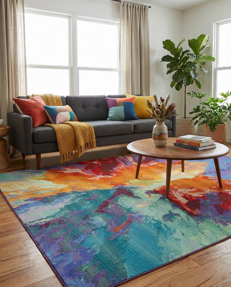 Urban Terrace Collection Area Rug -  Laneway Rectangle Multi  lifestyle 45