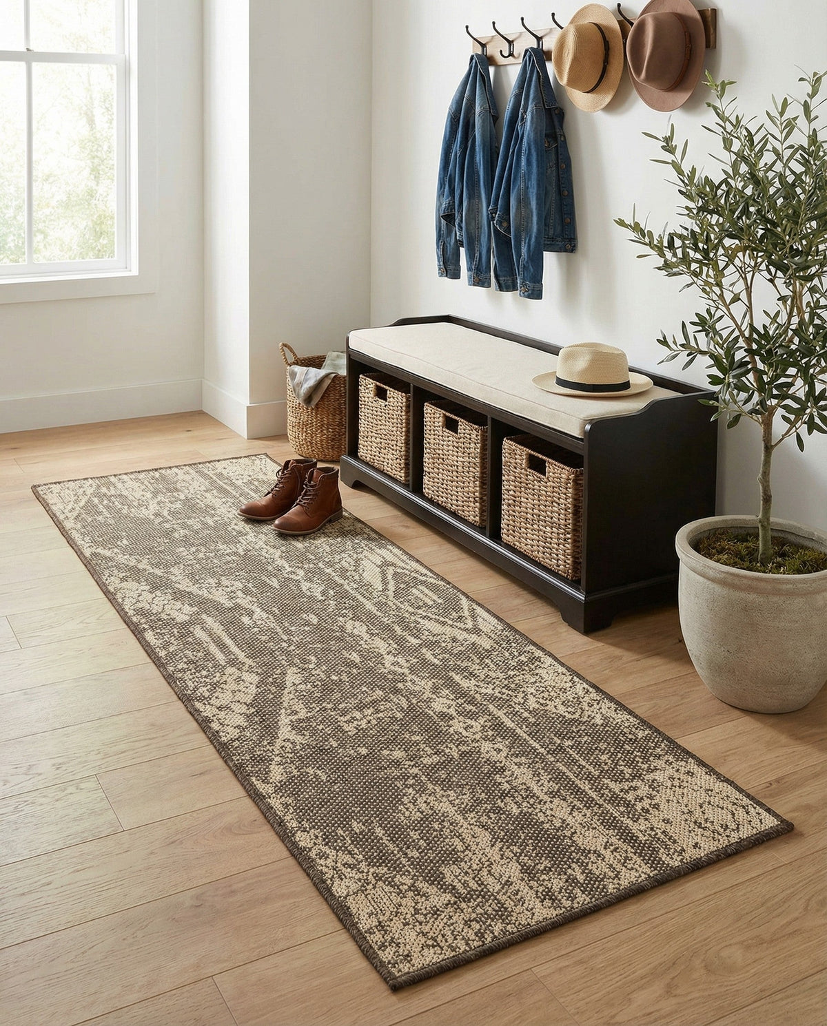 Sahara Sands Collection Area Rug -  Berenice Runner Natural and Brown  lifestyle 47
