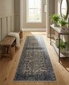 Bazaar Chic Collection Area Rug -  Asilah Runner Gray and Blue  lifestyle 40
