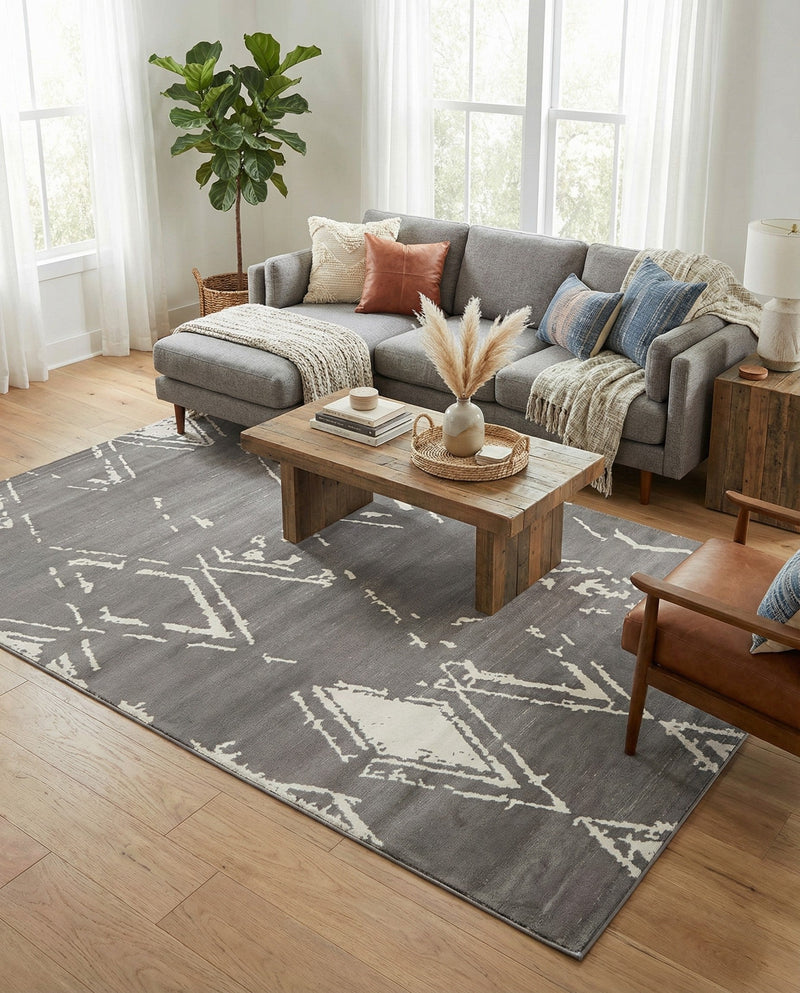 Metro Heights Collection Area Rug -  Madison Rectangle Gray  lifestyle 22