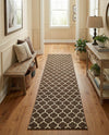 Lattice Gardens Collection Area Rug -  Bloomfield (Brown) Runner Brown  lifestyle 39