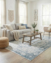 Riviera Elegance Collection Area Rug - Antibes (Light Blue) Rectangle Light Blue  lifestyle 5