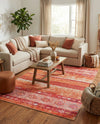 Heritage Elegance Collection Area Rug -  Edinburgh Rectangle Rust Red  lifestyle 29