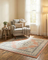 Beverly Grove Collection Area Rug -  Fairfax (Rose) Square Rose  lifestyle 33
