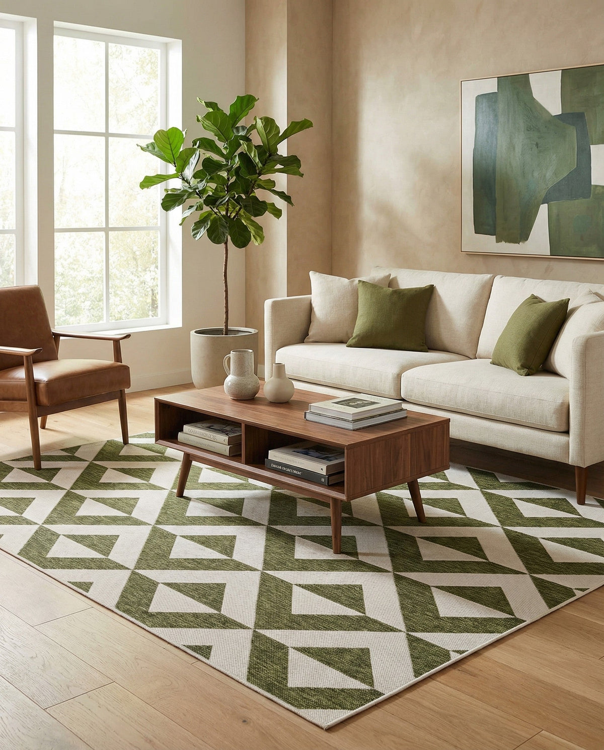 Urban Oasis Rugs Collection Area Rug -  Highrise (Green) Rectangle Green  lifestyle 14