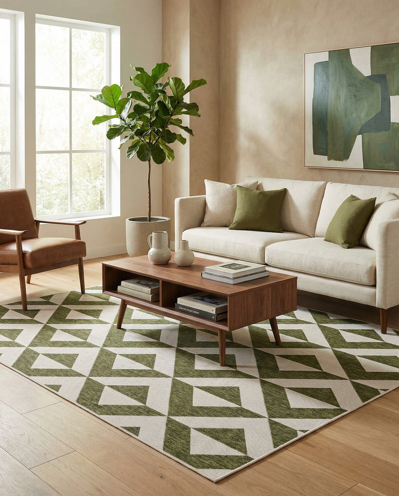 Urban Oasis Rugs Collection Area Rug -  Highrise (Green) Rectangle Green  lifestyle 14