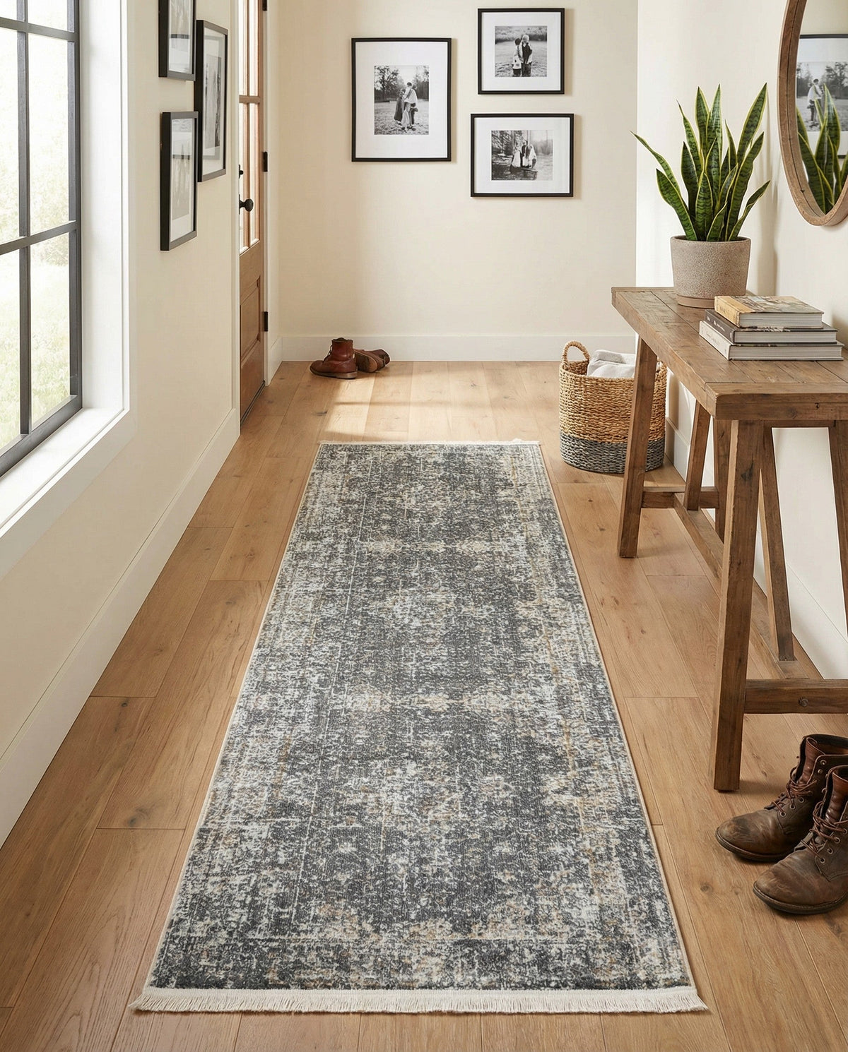 Caribbean Breeze Collection Area Rug -  Utila Runner Fume Gray  lifestyle 83