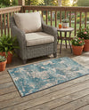 Urban Terrace Collection Area Rug -  Gazebo Rectangle Aqua Blue  lifestyle 22