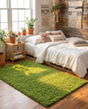 Plush Oasis Collection Area Rug - Serenity (Grass Green) Rectangle Grass Green  lifestyle 7