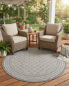 Savannah Pergola Collection Area Rug - Savannah Round Gray  lifestyle 67