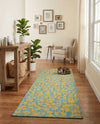 Savannah Escape Collection Area Rug -  Amazon (Blue Yellow) Runner Blue Yellow  lifestyle 42
