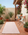 Jill Zarin Sedona Oasis Outdoor Collection Area Rug - Coconino (Pink Roses) Runner Pink Roses  lifestyle 59