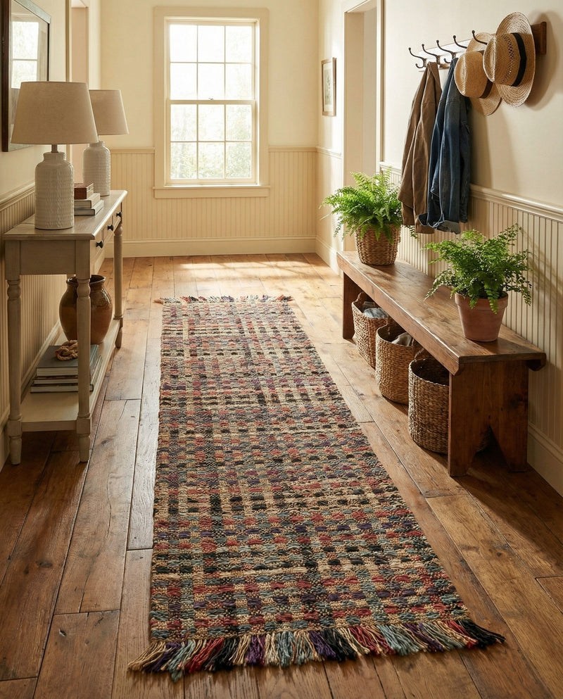 Savannah Jute Collection Area Rug - Malibu Runner Multi  lifestyle 44