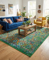 Caribbean Cove Collection Area Rug -  Dominica Rectangle Green  lifestyle 14