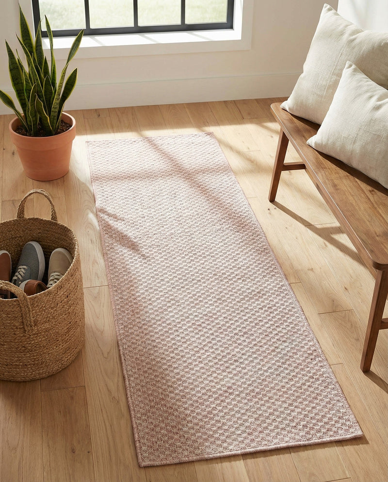 Seaside Serenity Collection Area Rug - Veranda (Whisper Pink) Runner Whisper Pink  lifestyle 46