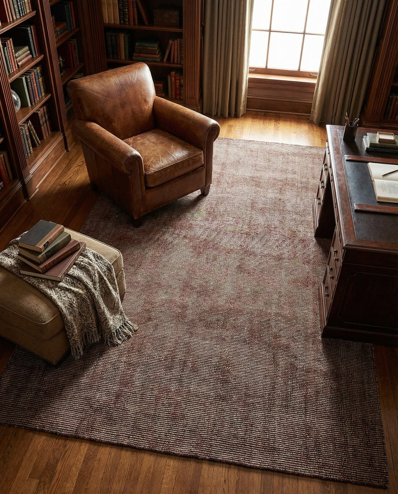 Berkshire Estate Collection Area Rug - Windsor (Mocha Brown) Rectangle Mocha Brown  lifestyle 13