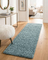 Plush Oasis Collection Area Rug - Serenity (Light Slate Blue) Runner Light Slate Blue  lifestyle 34