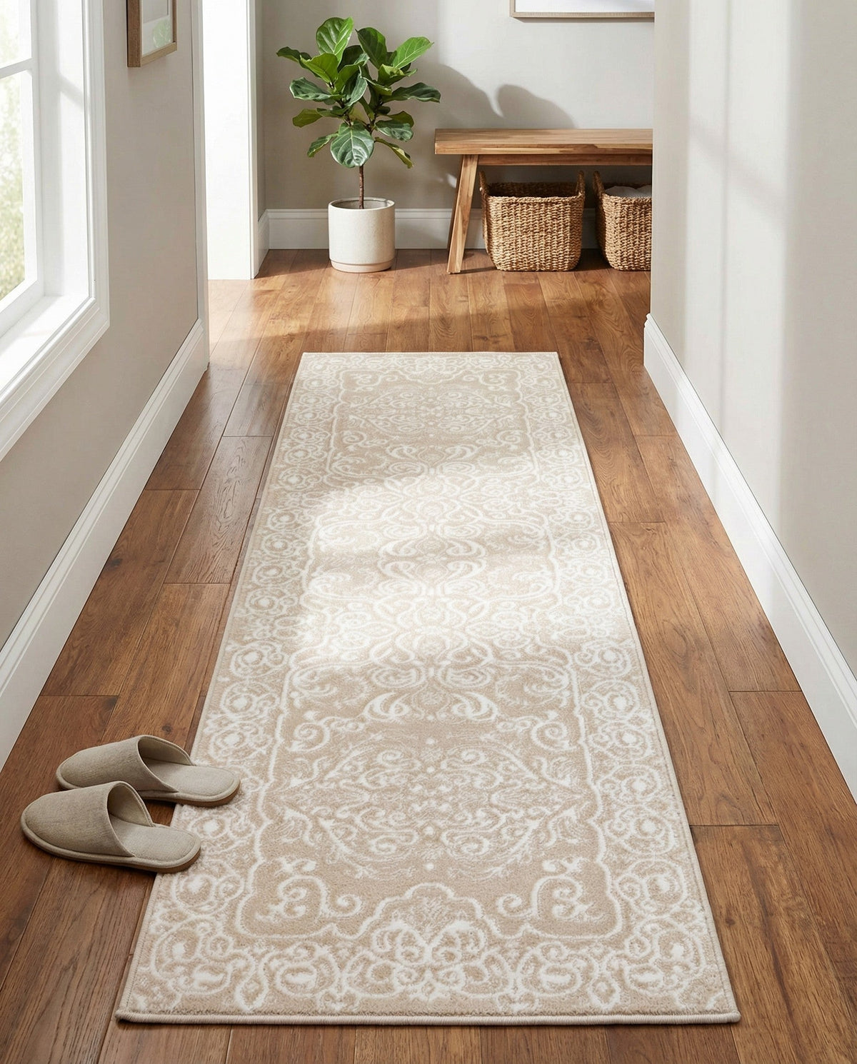 Andes Summit Collection Area Rug -  Lanín Runner Beige  lifestyle 94