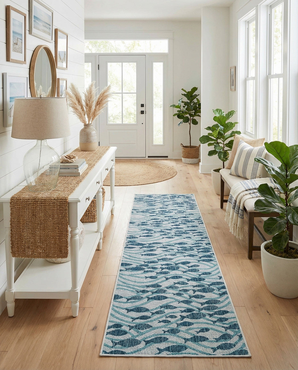 Seaside Haven Rugs Collection Area Rug -  Harbor Runner Blue  lifestyle 77